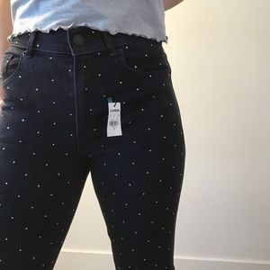 🖤 NWT Express Rhinestone Skinny Ankle Leggings 2R